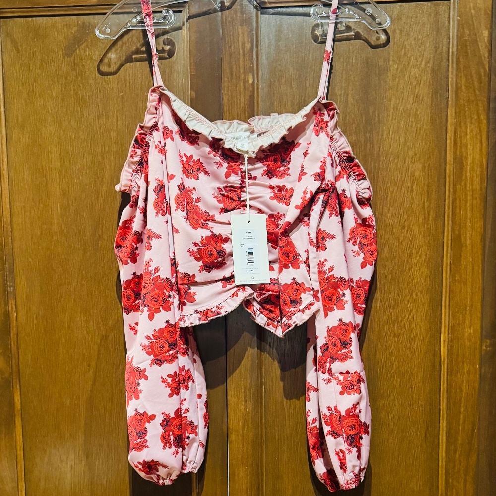 Shabby chic floral blouse